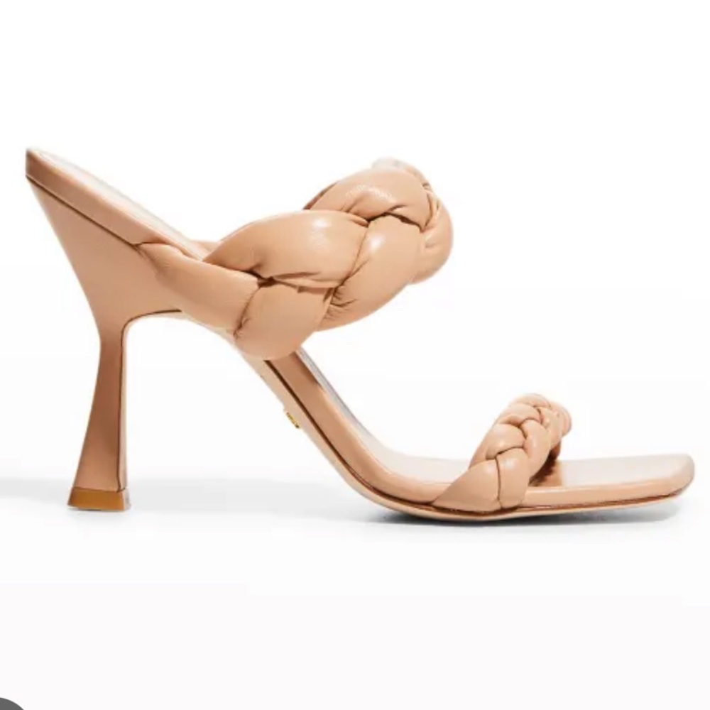Stuart Weitzman Playa Braided Leather Stilleto Sandals 100